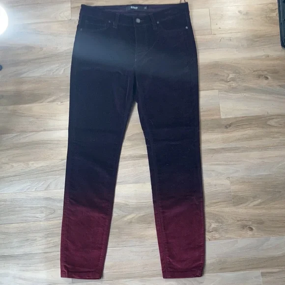 Hudson Jeans ombré velvet NICO mid rise super skinny ankle size 27 - Picture 7 of 14